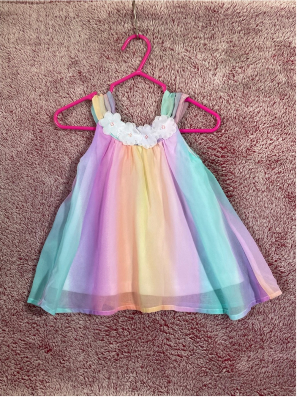 Girls Kids Headquarters 12 months Rainbow Spring Tulle Party Dress